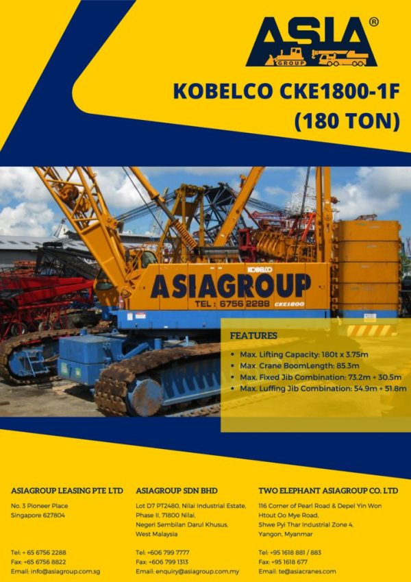 thumbnail of CC180 – Kobelco CKE1800_1F (Luffing Jib)